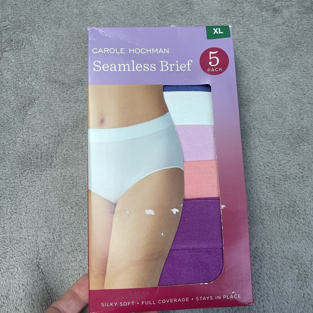 Carole Hochman Womens XL Seamless Brief Multicolor e0489